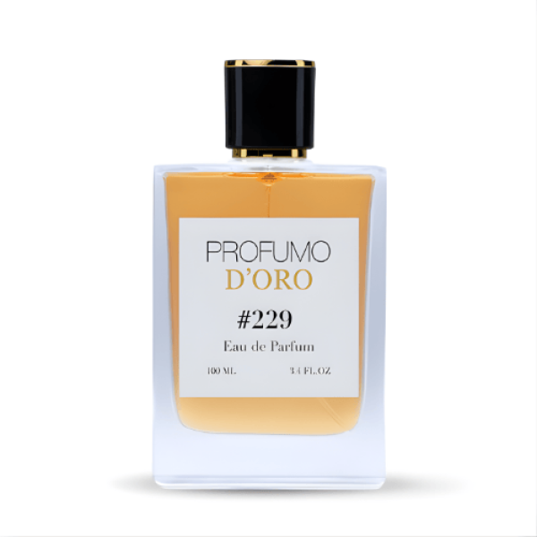 Profumo Doro #229 Eau de Parfum – 100 ml Flakon, süß-würziger Duft mit warmem Amber, Vanille und karamellartiger Tiefe